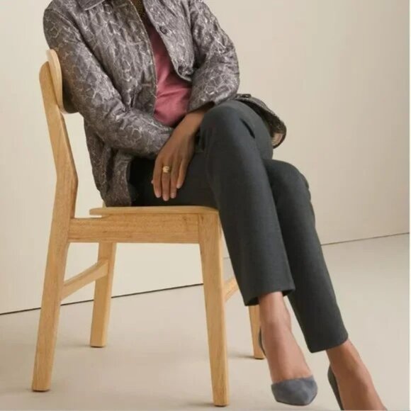 New Chico's Ponte 5-Pocket Slim Ankle Black Pants Size 1R US 8 - Picture 1 of 7